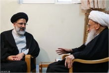 گزارش تصویری : دیدار حجت الاسلام والمسلمین رئیسی، تولیت آستان قدس رضوی با حضرت آیت الله العظمی صافی گلپایگانی