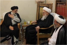 گزارش تصویری : دیدار حجت الاسلام والمسلمین رئیسی، تولیت آستان قدس رضوی با حضرت آیت الله العظمی صافی گلپایگانی
