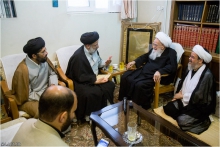 گزارش تصویری : دیدار حجت الاسلام والمسلمین رئیسی، تولیت آستان قدس رضوی با حضرت آیت الله العظمی صافی گلپایگانی