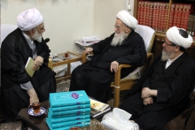 دیدار هیئت علمی "همایش بین المللی حضرت ابوطالب علیه‌السلام؛ حامی پیامبر اعظم صلی الله علیه و آله" با حضرت آیت‌الله العظمی صافی گلپایگانی