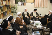 دیدار اعضای شورای عالی حوزه با حضرت آیت الله العظمی صافی گلپایگانی