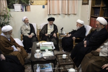 دیدار اعضای شورای عالی حوزه با حضرت آیت الله العظمی صافی گلپایگانی
