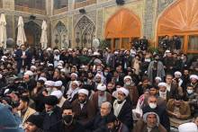 مراسم تشییع پیکر مطهر آیت الله العظمی صافی گلپایگانی در نجف اشرف