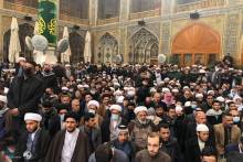 مراسم تشییع پیکر مطهر آیت الله العظمی صافی گلپایگانی در نجف اشرف