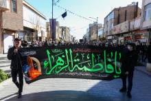 گزارش تصویری دسته بزرگ عزاداران فاطمی به دعوت مرجع عالیقدر آیت الله العظمی صافی گلپایگانی