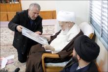 گزارش تصويري: ديدار اعضاي بنياد فرهنگي و خيريه نيمه شعبان مسجد آيت الله انگجي تبريز با حضرت آيت الله العظمي صافي گلپايگاني