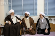 زيارت پرچم گنبد حرم مطهر حضرت سيدالشهداء (ع) در شام وفات حضرت فاطمه معصومه (س) توسط حضرت آيت الله العظمي صافي گلپايگاني