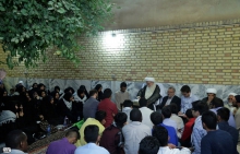 دیدار جمعی از دانشجویان آمریکایی و اروپایی با حضرت آیت الله العظمی صافی گلپایگانی - مشهد مقدس