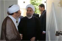 گزارش تصویری : ديدار ریاست محترم جمهوری اسلامی ایران، آقای دكتر حسن روحانی با حضرت آيت الله العظمی صافی گلپايگانی