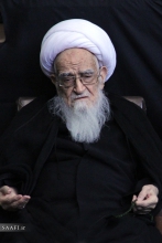 حضور آيت الله العظمی صافی گلپایگانی در مراسم عزاداری شهادت امام حسین (ع)، بيت حضرت آيت الله العظمی بروجردی (ره) / روز پنجم محرم.