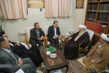دیدار آقای دکتر سید عباس عراقچی، معاون امور حقوقی و بین‌المللی وزارت امور خارجه با حضرت آیت اللّه العظمی صافی گلپایگانی