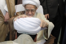 گزارش تصویری : مراسم جشن عید سعید غدیرخم و عمامه‌گذاری طلاب حوزه علمیه قم توسط حضرت آیت‌الله العظمی صافی گلپایگانی