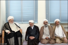 گزارش تصویری: دیدار هیئت رزمندگان اسلام قم با حضرت آیت‌الله العظمی صافی گلپایگانی