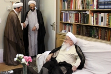 ديدار رییس مرکز تحقیقات اسلامی مجلس شورای اسلامی و رئیس دانشگاه مذاهب اسلامی، حجت الاسلام والمسلمین آقای دکتر احمد مبلّغی با حضرت آية‌الله العظمی صافی گلپايگانی