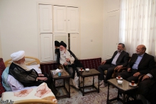 دیدار اعضای ستاد ساماندهی فرهنگی حاشیه‌ی شهر مشهد با حضرت آیت‌الله العظمی صافی گلپایگانی