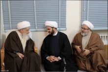 گزارش تصویری : دیدار حجت الاسلام و المسلمین شیخ اکرم الکعبی، دبیرکل مقاوت اسلامی النجباء عراق با حضرت آیت الله العظمی صافی گلپایگانی