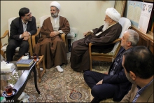گزارش تصویری : دیدار منتخبان مردم قم در مجلس شورای اسلامی با حضرت آیت الله العظمی صافی گلپایگانی