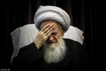 گزارش تصویری : تشرف عزاداران فاطمی در معیت حضرت آیت الله العظمی صافی گلپایگانی به حرم مطهر حضرت معصومه (س)