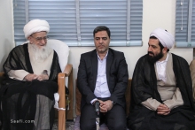 دیدار ریاست و مسئولین دانشگاه تربیت دبیر شهید رجایی با حضرت آیت الله العظمی صافی گلپایگانی