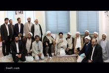 دیدار ریاست و معاونین دانشگاه ادیان و مذاهب با حضرت آیت الله العظمی صافی گلپایگانی