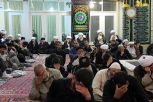 مراسم عزاداری شهادت امام حسین (ع) با حضور مرجع عالیقدر حضرت آیت الله العظمی صافی گلپایگانی / روز چهارم محرم.