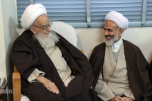 دیدار رئیس و معاونان سازمان اوقاف و امور خیریه کشور با حضرت آیت الله العظمی صافی گلپایگانی