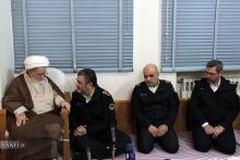 گزارش تصویری/ دیدار فرمانده‌ی نیروری انتظامی کشور با حضرت آیت الله العظمی صافی گلپایگانی