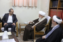 گزارش تصویری: دیدار استاندار قم، آقای بهرام سرمست با حضرت آیت‌الله العظمی صافی گلپایگانی