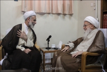 دیدار رئیس سازمان اوقاف و امور خیریه با مرجع عاليقدر حضرت آيت الله العظمي صافي گلپايگاني