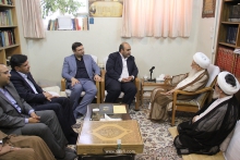 دیدار دکتر محمدرضا کلایی، شهردار مشهد مقدس با حضرت آیت الله العظمی صافی گلپایگانی