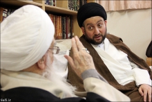 گزارش تصویری: دیدار حجت الاسلام سید عمار حکیم، رئیس مجلس اعلای اسلامی عراق با حضرت آیت الله العظمی صافی گلپایگانی