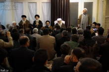 ديدار فعالان هيئت‌های ايام فاطميه شهر اقليد امام زمان (ع) با حضرت آيت الله العظمی صافی گلپايگانی