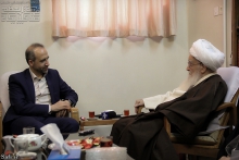 ديدار رياست رسانه ملی، دكتر محمد سرافراز با حضرت آيت الله العظمی صافی گلپايگانی
