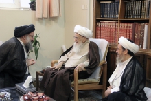 ديدار حجة الاسلام و المسلمین سيد احمد خاتمی با حضرت آية الله العظمی صافی گلپايگانی