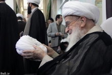 مراسم جشن ولادت حضرت علی (ع) و عمامه‌گذاری طلاب با حضور حضرت آية الله العظمی صافی گلپايگانی