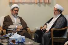 گزارش تصویری دیدار رئیس پژوهشکده مهدویت وآینده پژوهی دفتر تبلیغات اسلامی با استاد حاج محمد حسن صافی گلپایگانی