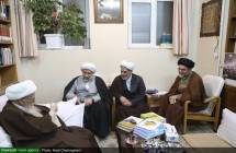 دیدار اعضای همایش علمی بین المللی حضرت حمزه علیه السلام با حضرت آیت الله العظمی صافی گلپایگانی 