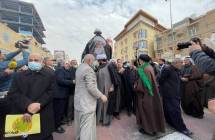 مراسم تشییع پیکر مطهر آیت الله العظمی صافی گلپایگانی در نجف اشرف