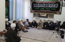 دیدار جمعی از اعضای هیئت رئیسه مجمع عمومی جامعه مدرسین حوزه علمیه قم  با حضرت آیت الله العظمی صافی گلپایگانی