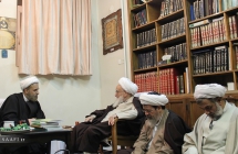 دیدار رئیس و اعضای هیئت مدیره انجمن کلام اسلامی حوزه علمیه با حضرت آیت الله العظمی صافی گلپایگانی