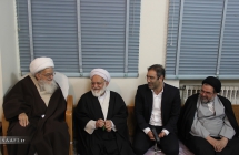 دیداراعضای هیأت مدیره و کمیته فقهی سازمان بورس و اوراق بهادر با حضرت آیت الله العظمی صافی گلپایگانی