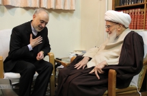 دیدار دکتر صالحی، رئیس سازمان انرژی اتمی با حضرت آیت الله العظمی صافی گلپایگانی