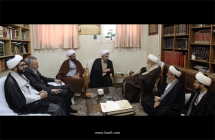 گزارش تصویری: دیدار رئیس و مدیران مؤسسه پژوهشی عروة الوثقی با حضرت آیت‌الله العظمی صافی گلپایگانی