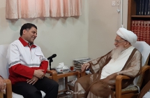 دیدار رئیس جمعیت هلال‌احمر کشور، آقای دکتر علی اصغر پیوندی با مرجع عالیقدر حضرت آیت‌الله العظمی صافی گلپایگانی