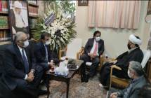 گزارش تصویری دیدار سفیر جمهوری اسلامی پاکستان با حجه الاسلام و المسلمین حاج شیخ حسن صافی